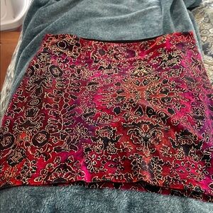Ecote Vibrant Pink and Black Mini Skirt